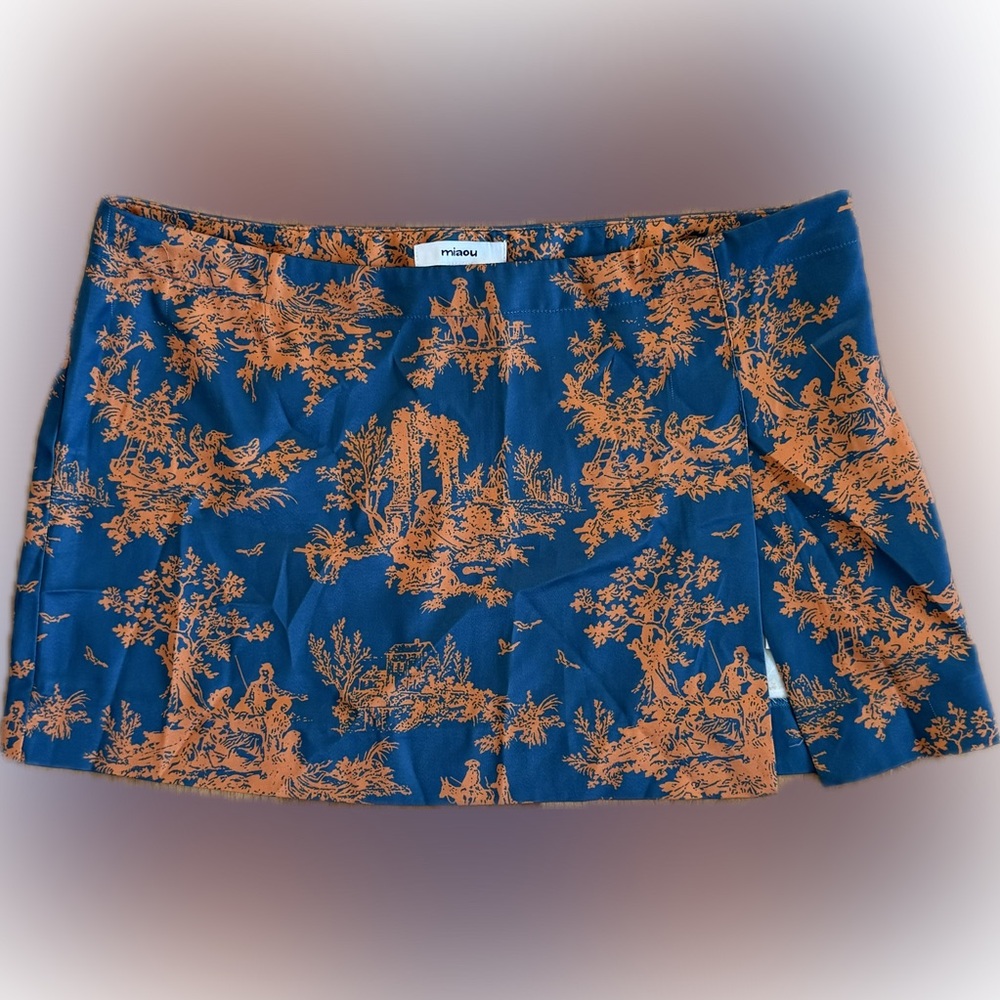 Miaou Printed Micro Mini Skirt